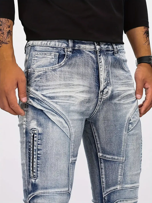 Liam – lässige skinny-bikerjeans für herren