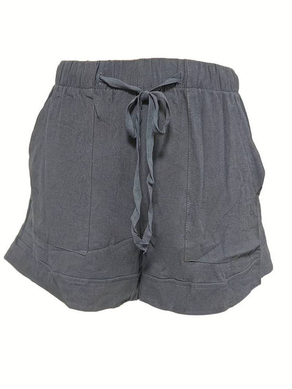 Emily – shorts mit elastischem bund und kordelzug für frühling/sommer