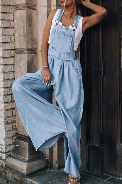 Keti - armelloser trendiger denim-overall für damen