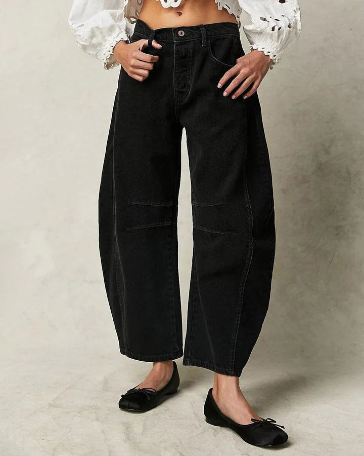 Ava - mid rise barrel jeans für damen