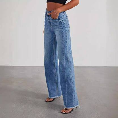 Stylische lässige jeans mit hoher taille für frauen