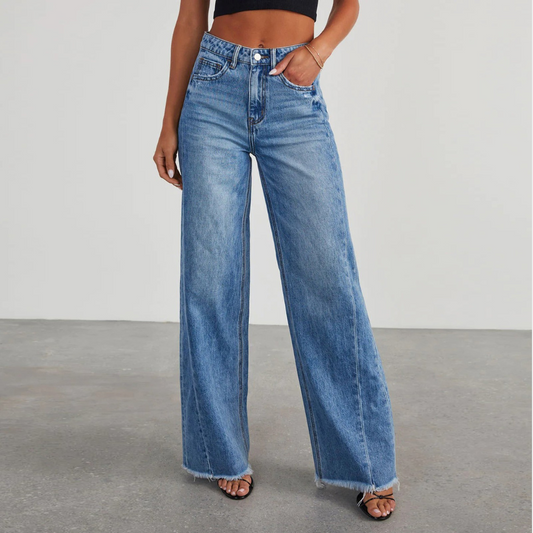 Stylische lässige jeans mit hoher taille für frauen