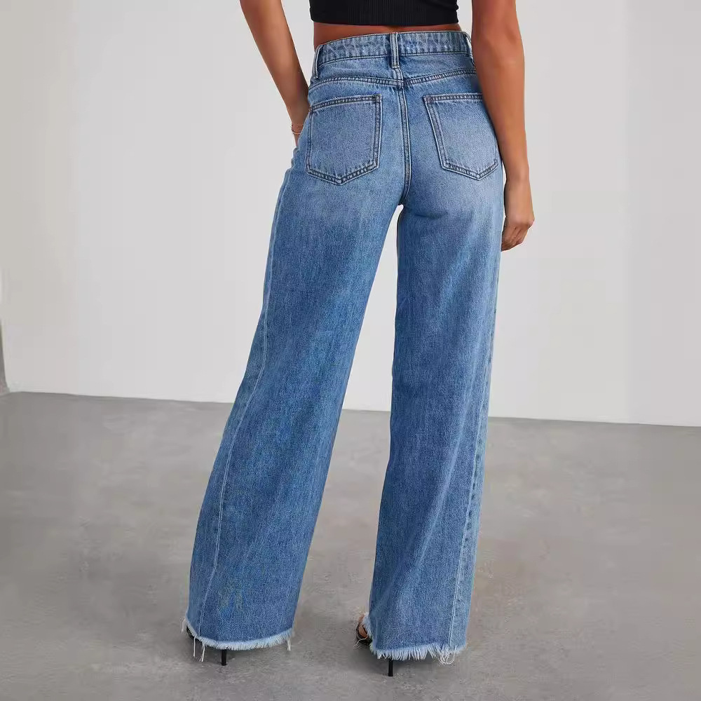 Stylische lässige jeans mit hoher taille für frauen