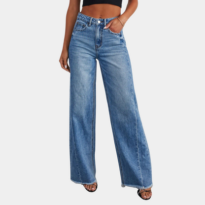 Stylische lässige jeans mit hoher taille für frauen