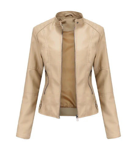 Meli -  damen lederjacke mit mao