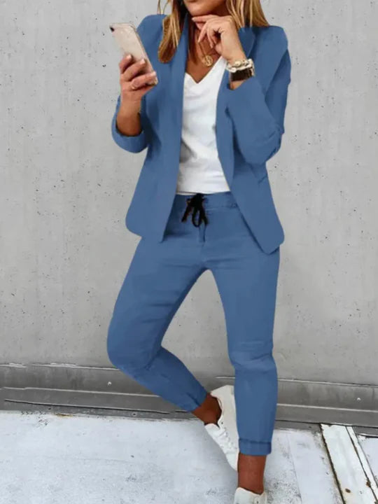 Blau Blazer und Hose für Damen