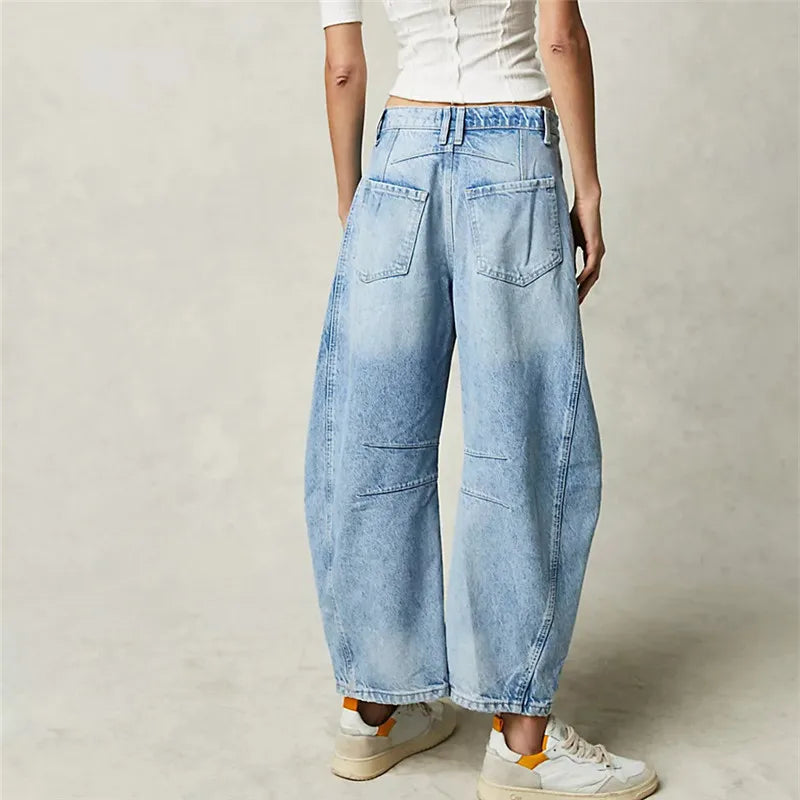 Retro-jeans für damen - lässiger schnitt