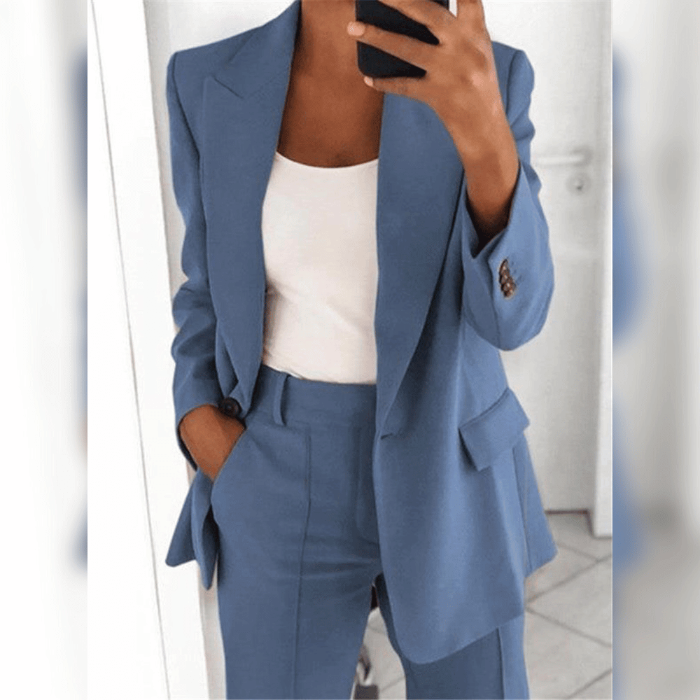 Blazer und anzug blau für Damen