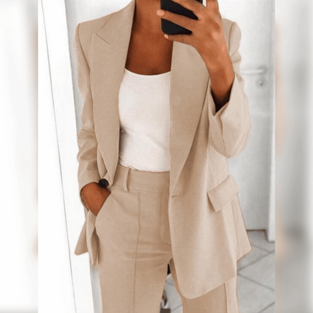 Blazer und anzug beige für Damen