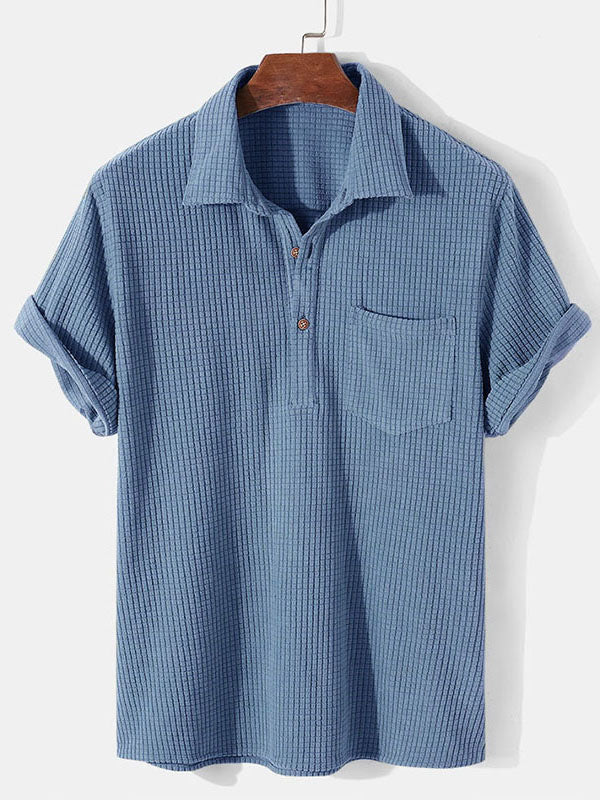 Blau Sommer Shirt für Herren