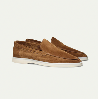 Braun Leder-loafer für herren