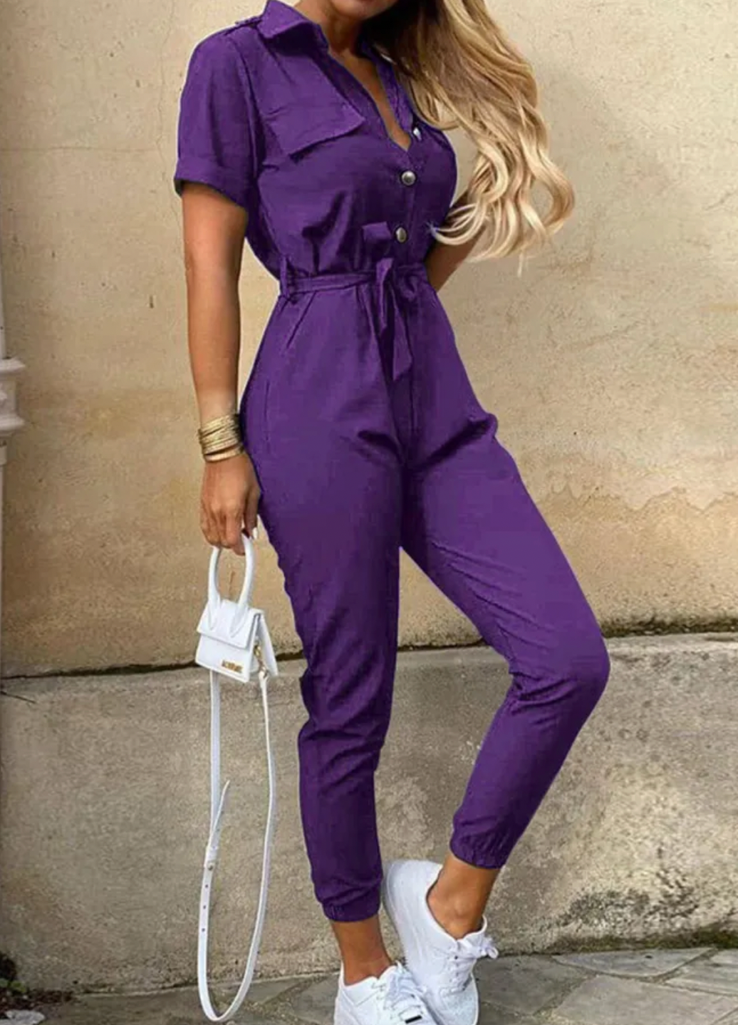 Lila Jumpsuit für Damen