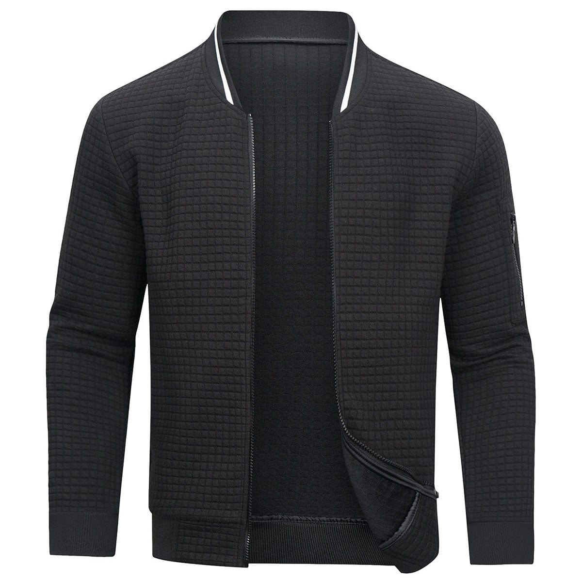 Schwarz pullover mit Zipper für Herren