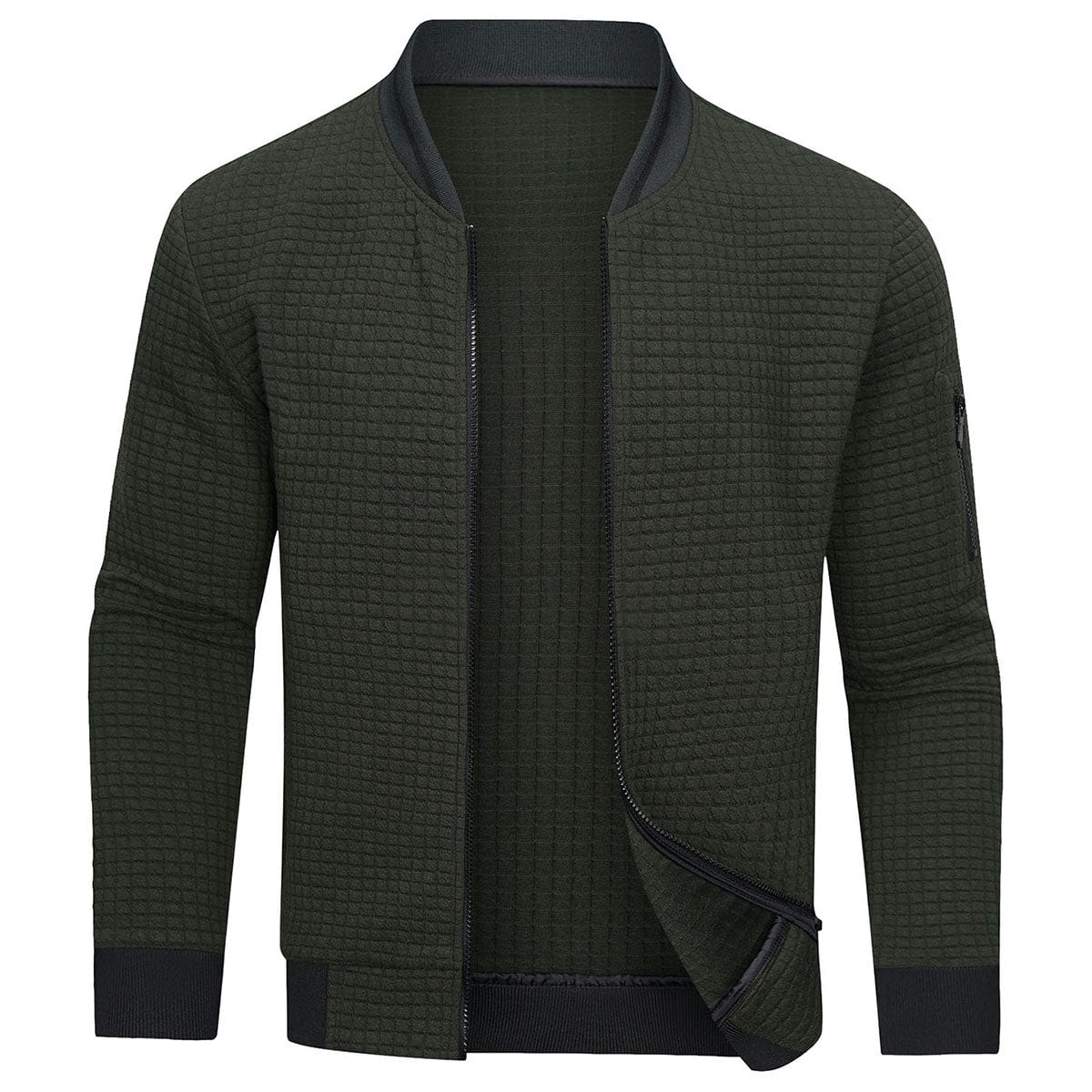 Grün pullover mit Zipper für Herren