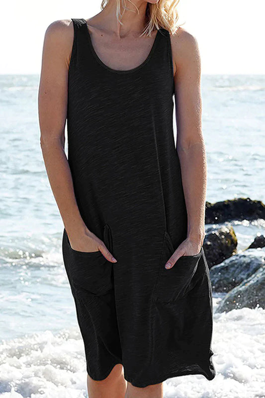 Schwarze Strandkleid für Damen