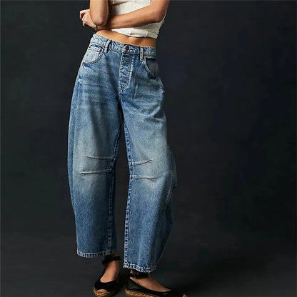 Retro-jeans für damen - lässiger schnitt