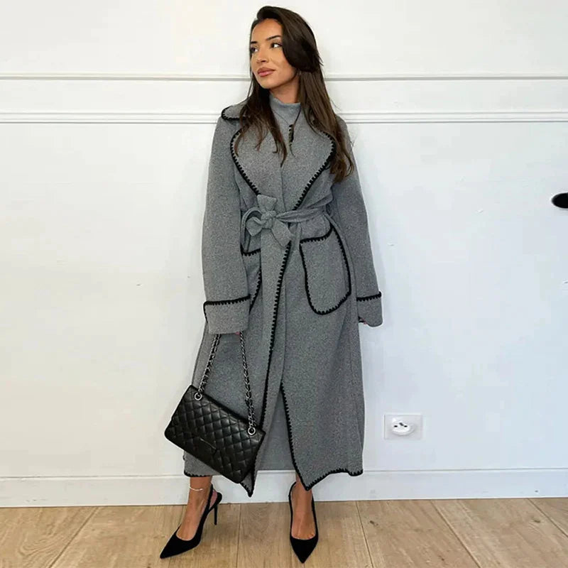 Esmeralda - kuscheliger langer damen-trenchcoat