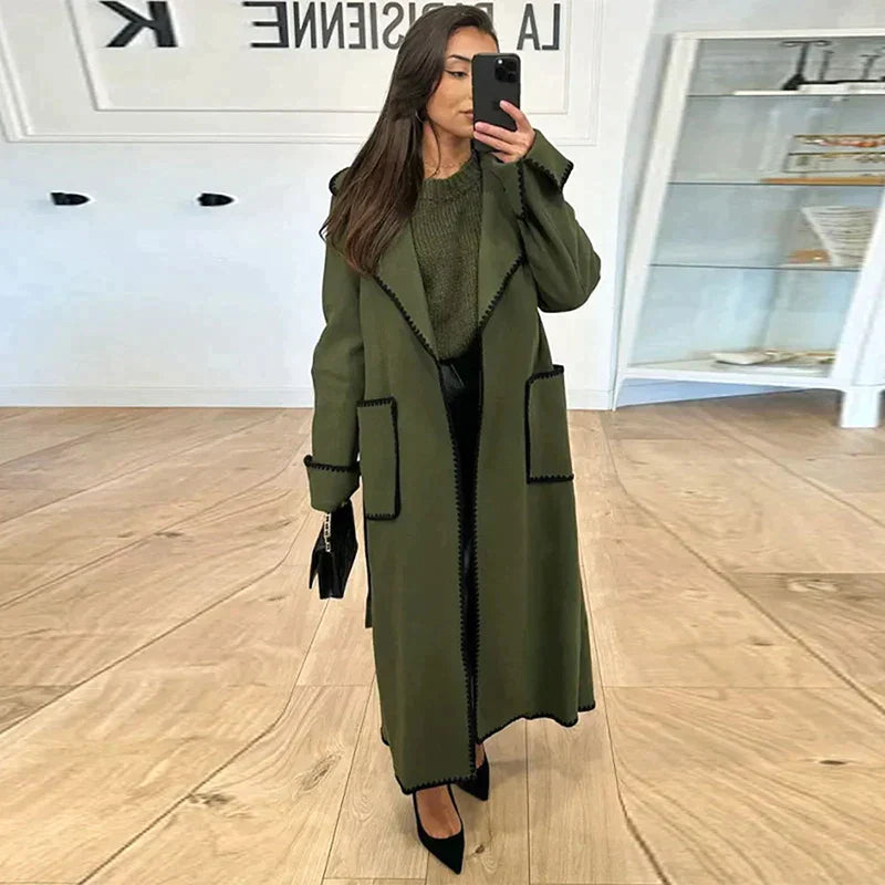 Esmeralda - kuscheliger langer damen-trenchcoat