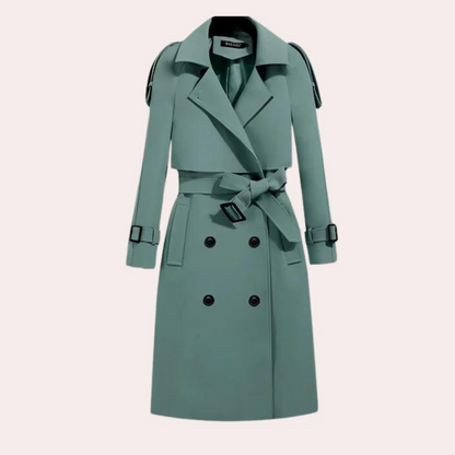 Ivana – eleganter langer trenchcoat für damen