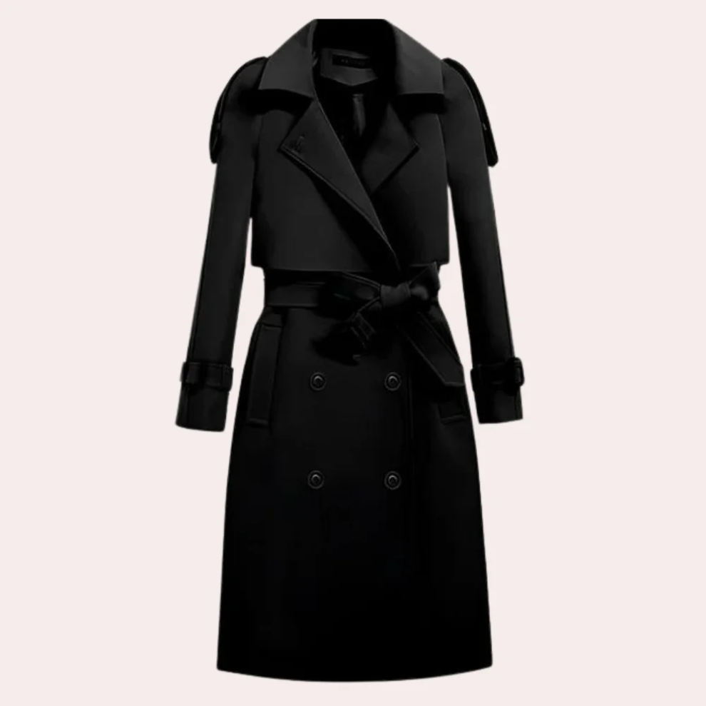 Ivana – eleganter langer trenchcoat für damen