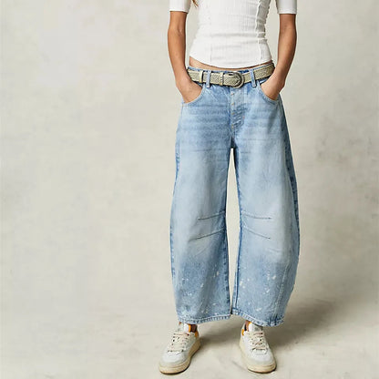 Retro-jeans für damen - lässiger schnitt