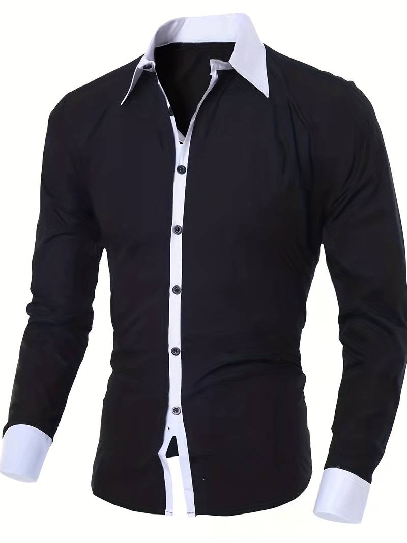 Anthony – lässiges button-up-kontrasthemd für herren