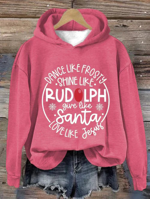 Rudolph - weihnachts-hoodie für damen