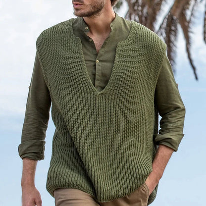 Abraham – ärmelloser strickpullover für herren