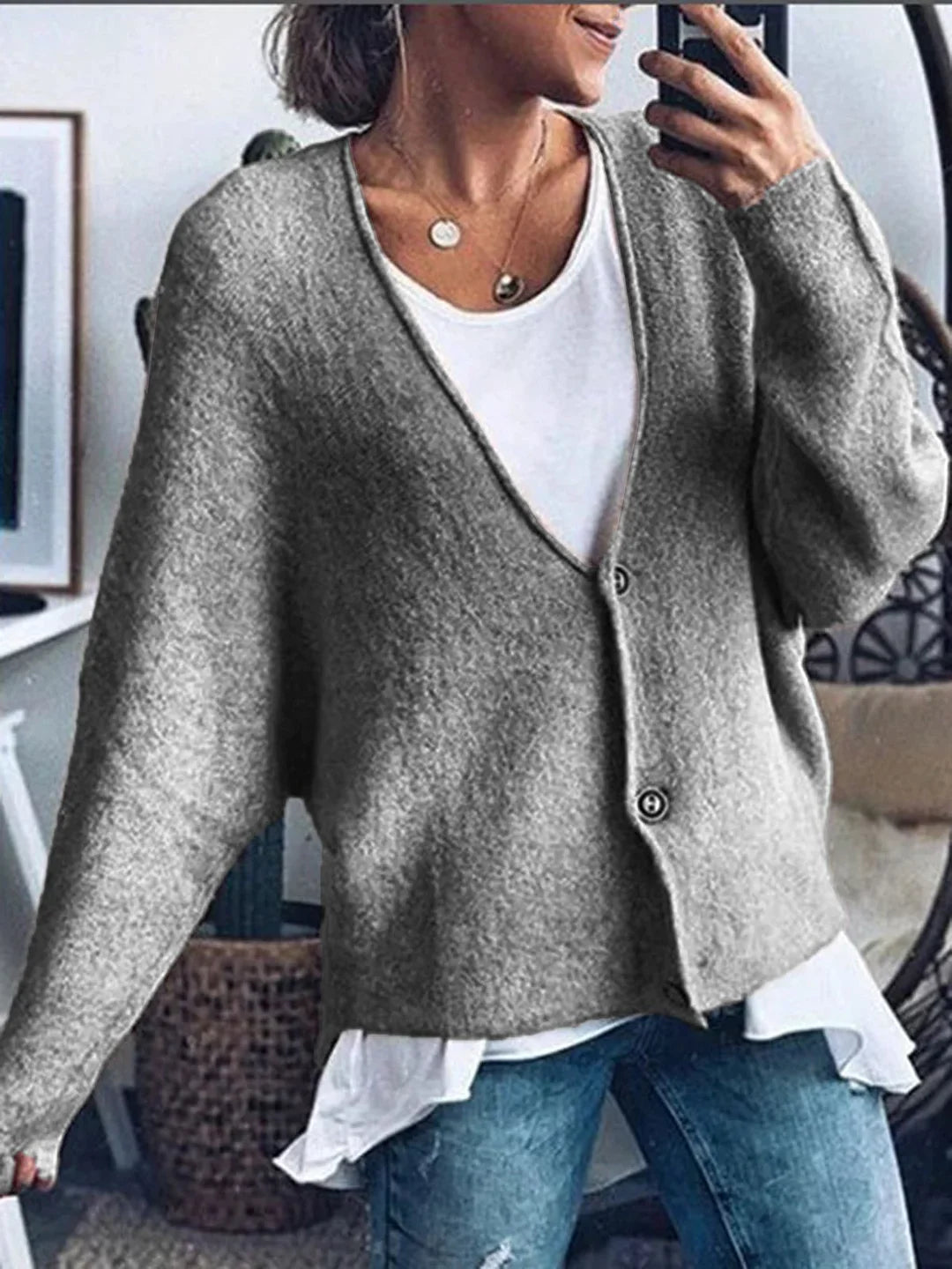 Hazel – lässiger langarm-cardigan