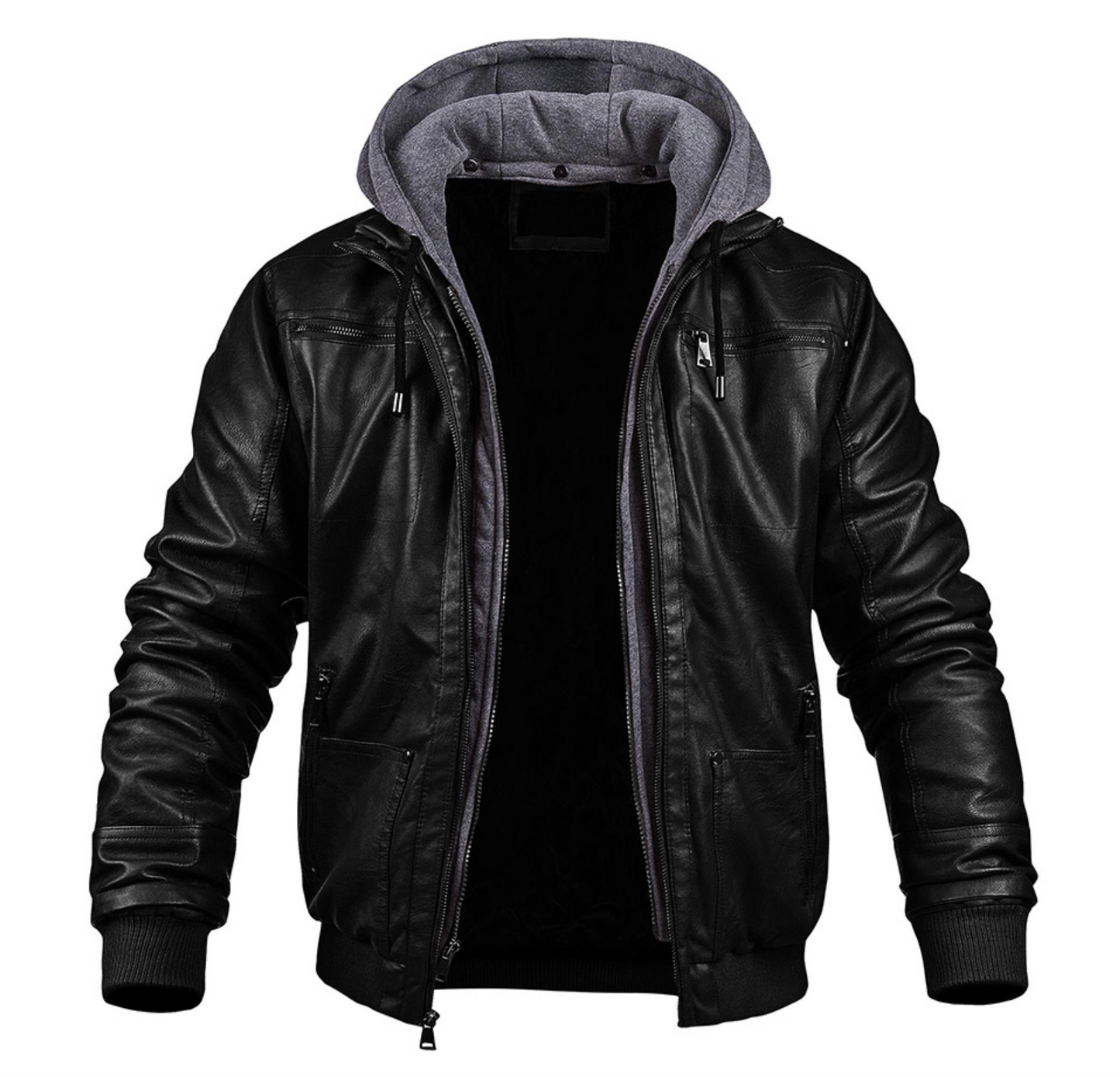 BENJAMIN 2.0 - Stilvolle Premium Leder-Winter-Jacke mit Kapuze