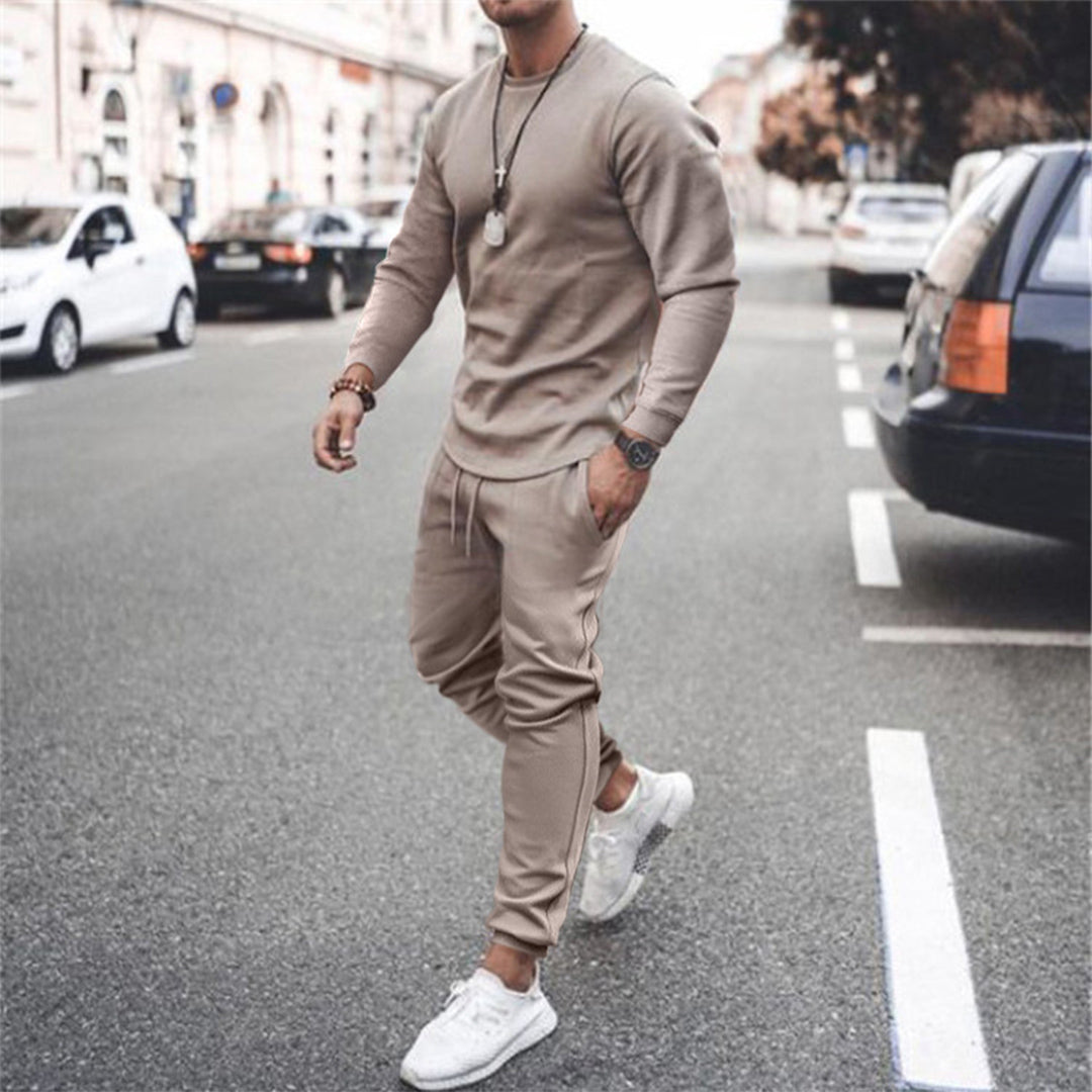 khaki tracksuit herrer sett forfra 