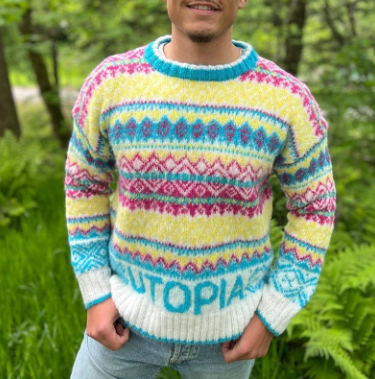 Nicholas – vintage-pullover mit rundhalsausschnitt