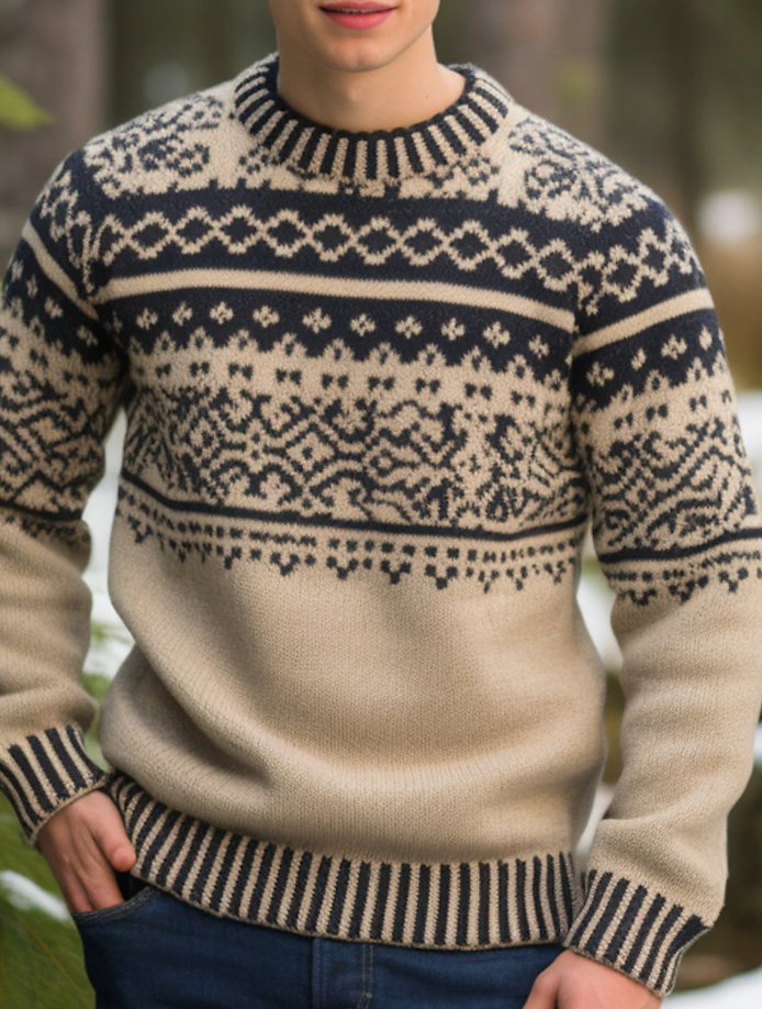 Quentin – geometrischer strickpullover