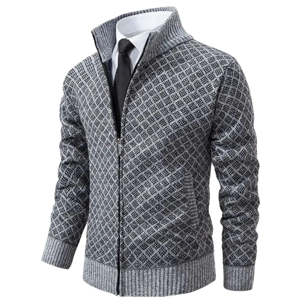 Louis - jacquard strickjacke