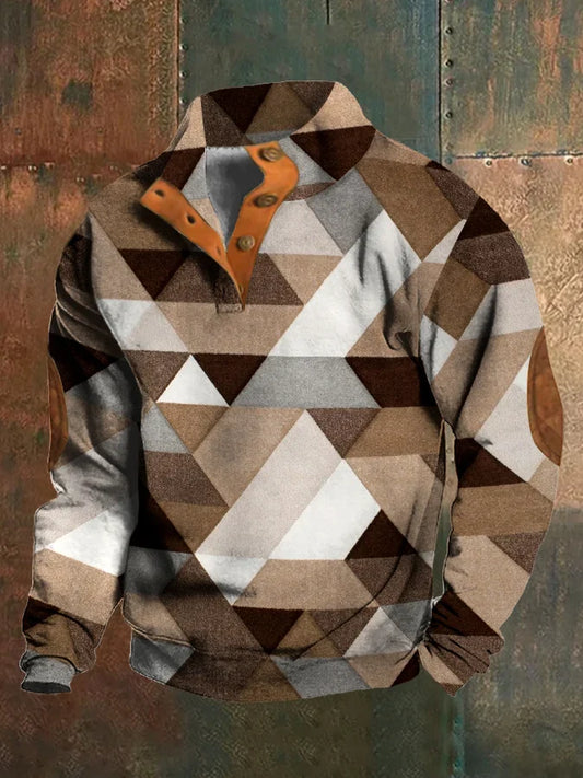 Ian – lässiger geometrischer retro-pullover