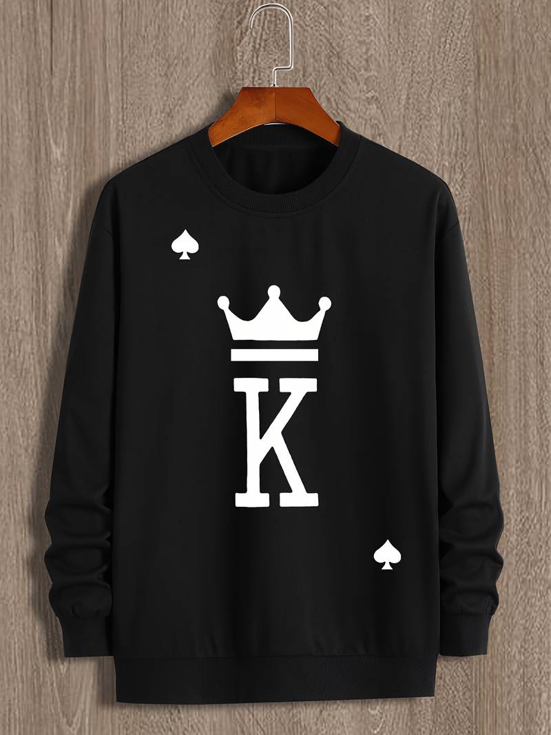 Mark – pullover mit king-print für herren