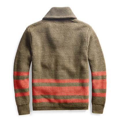 Isaac – moderner langarm-strickpullover im vintage-look für herren