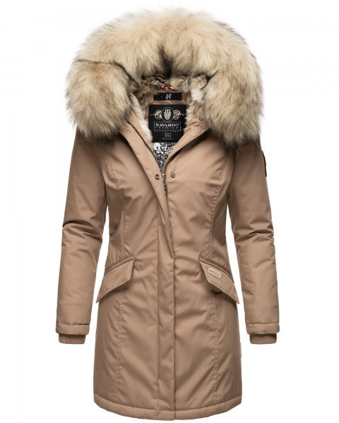 harper - winterjacke mit fellkapuze für damen